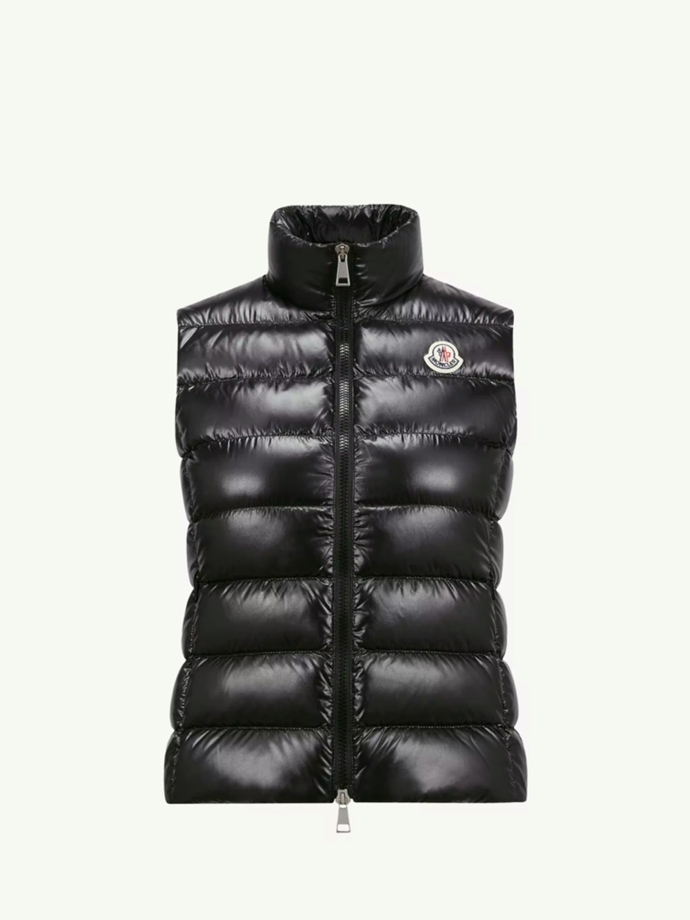 Moncler Black Jacket with Red and Blue Trim